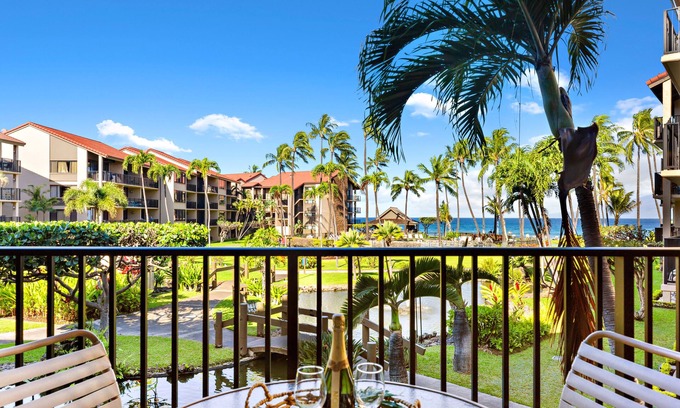 Honokowai Condo | Beachy condo with garden and ocean views