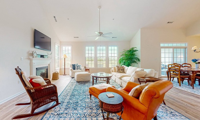 Ocean View Condo | Bear Trap Dunes condo with pools, sauna, & tennis court - easy beach access