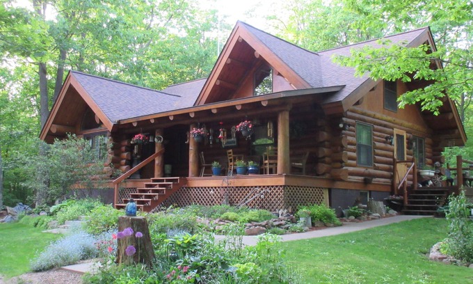 Brill House | Beautiful, Authentic Log Cabin Home, Complete With All of the Classic Luxuries.
