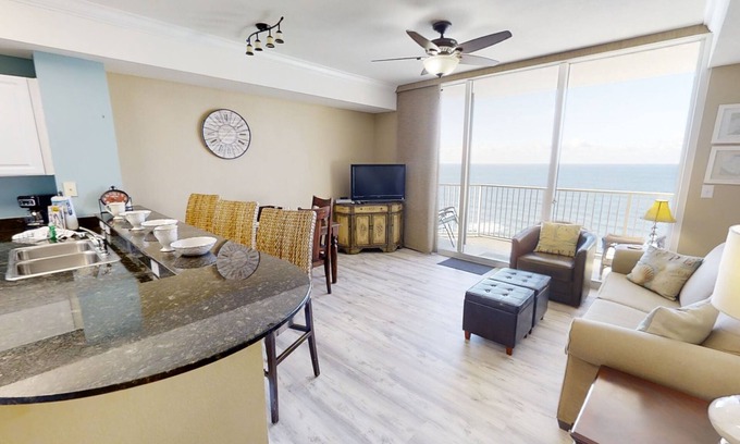 Panama City Beach Condo | Beautiful Beach Front- Free Beach Service, round of Golf & Activities Daily!