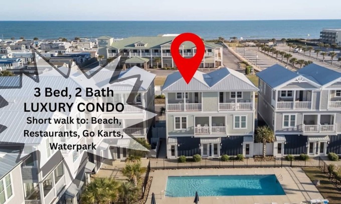 Emerald Isle Apartment | Beautiful beach views with top floor living area