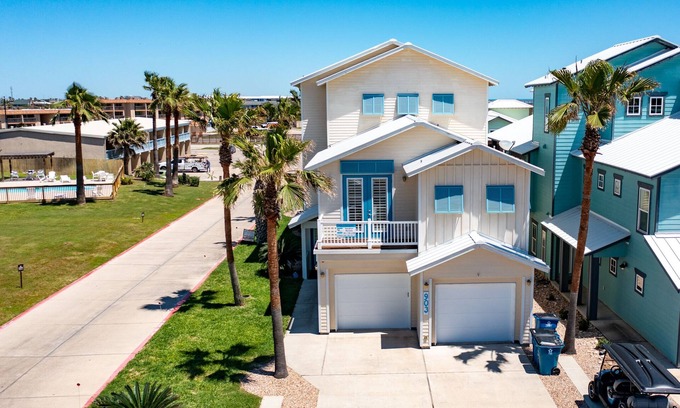 Port Aransas House | Beautiful coastal home with elevator. Just steps to the beach!
