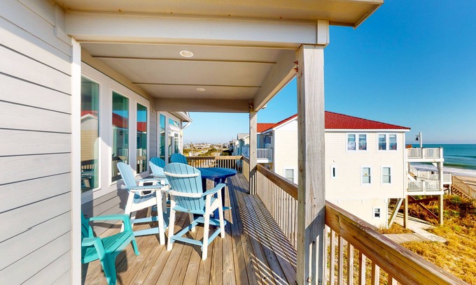 Ocean City Beach House | Beautiful dog-friendly ocean view home with hot tub, lovely balcony, W/D & AC