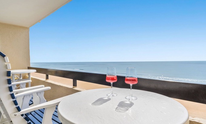 North Myrtle Beach Condo | Beautiful Direct OceanFront Updated Condo Heated Indoor Pool, HotTub