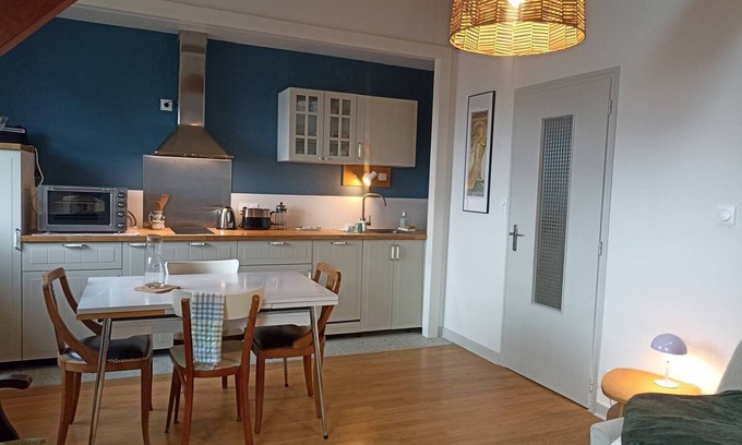 Kervoyal Apartment | Beautiful duplex 150 m from the beach