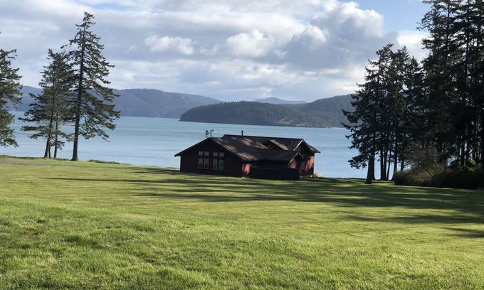 Lopez Island House | Beautiful farmhouse overlooking water with beach access on a private estate