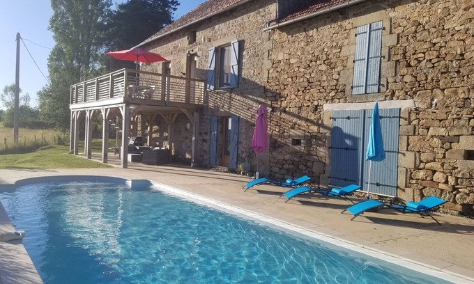 Lostanges House | Beautiful Farmhouse in Dordogne Valley, large private Heated Pool, amazing views