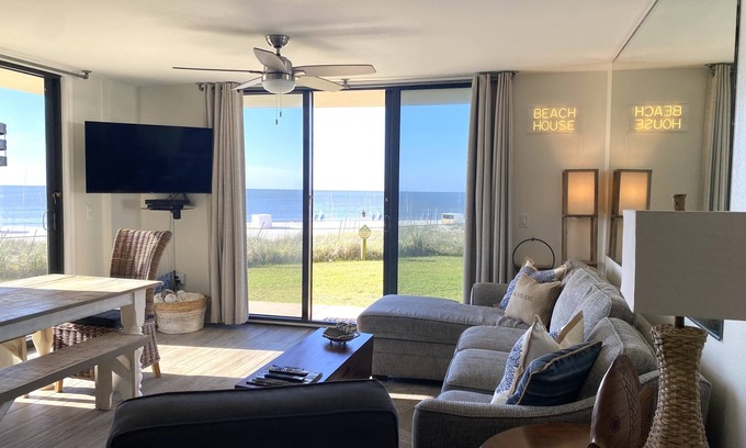 Orange Beach Condo | Beautiful Ground Floor with a Panoramic View of the Gulf of Mexico