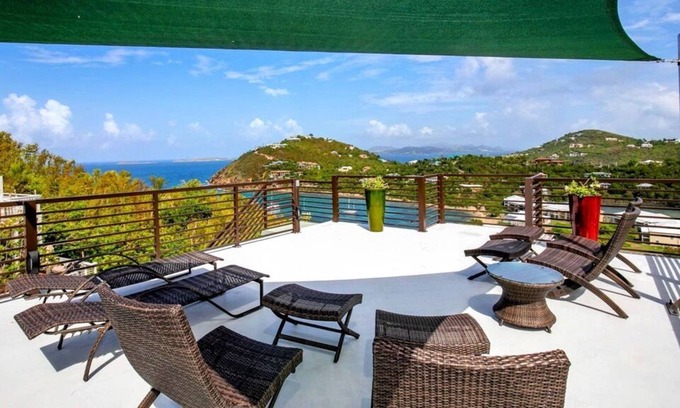 Estate Chocolate Hole and Great Cruz Bay House | Beautiful Hill Top Home. Overlooking Chocolate Hole Bay. Ocean views every room.