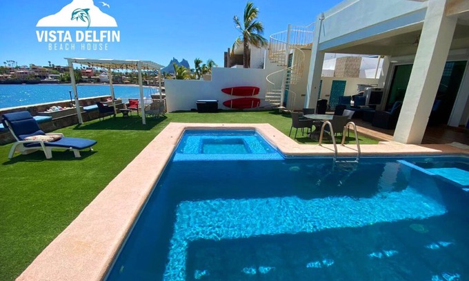 San Carlos House | Beautiful House Vista Delfín Beach Front, with Pool
