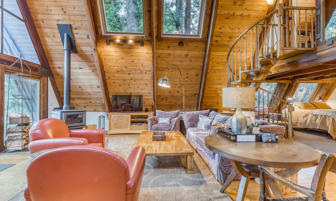 Trinidad House | Beautiful, Japanese-Inspired A-Frame Home w/Lush Gardens & Private Hot Tub