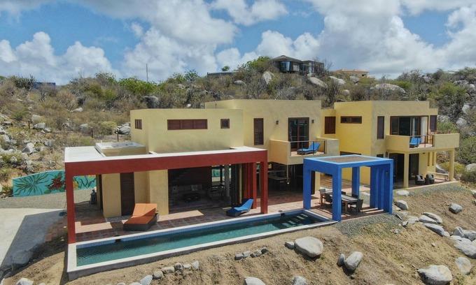 Little Trunk Bay Boat Rental | Beautiful Mexican inspired three bedroom villa overlooking The Atlantic