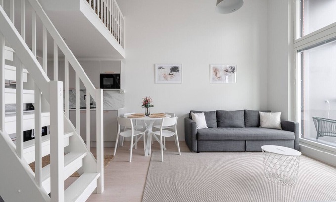 Tampere Apartment | Beautiful New 1BR Loft Apt in Amuri - "Oodi"