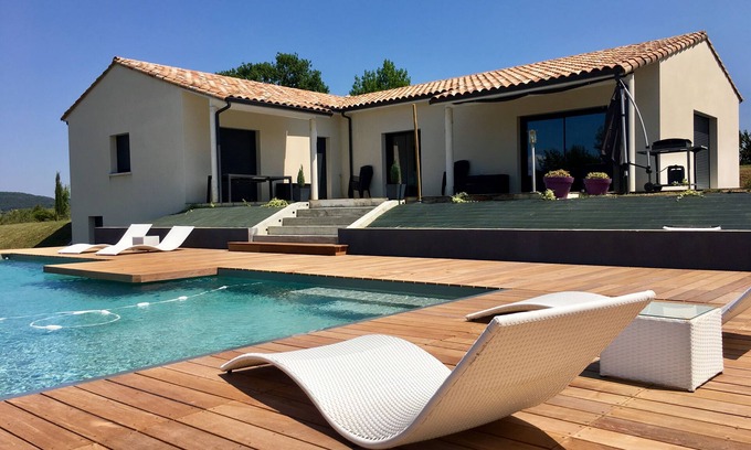 Allas-les-Mines House | Beautiful new house Perigord black, private pool overflow 12mx5m