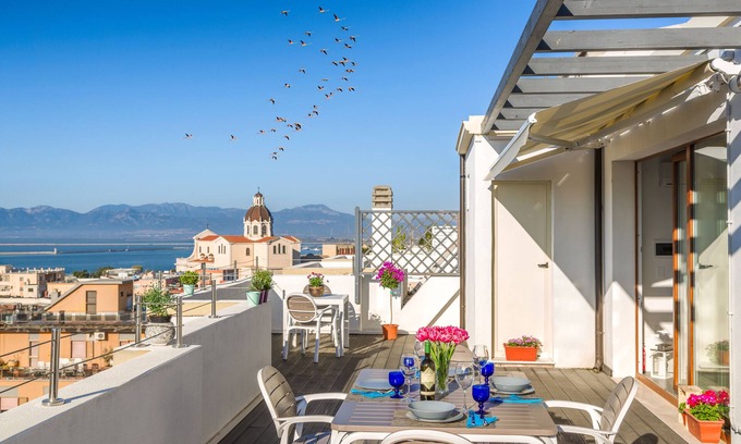 Cagliari Apartment | Beautiful new penthouse with a breathtaking and unique view of Cagliari.