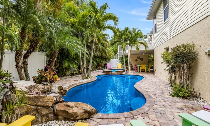 Anna Maria House | Beautiful North-End Home! Pool with In-ground Spa, Shuffleboard!