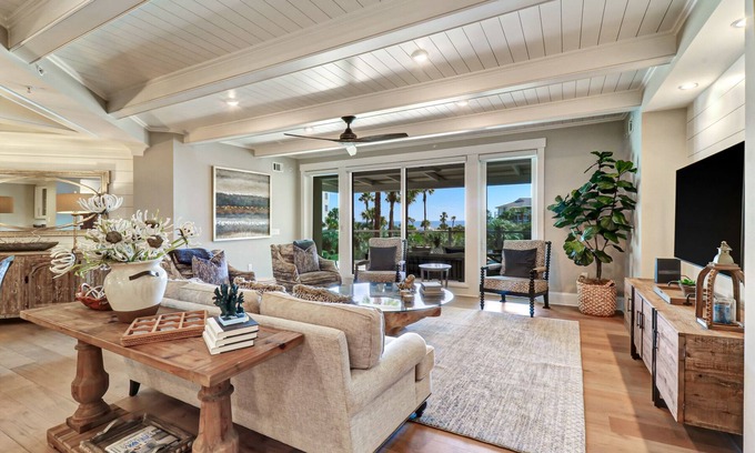 North Forest Beach Villa | Beautiful oceanfront 5 Bedroom villa with pool access & steps from Coligny