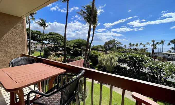 Kihei Condo | Beautiful OCEAN View! Across from BEACH! AC in bedroom! From 140 a night!