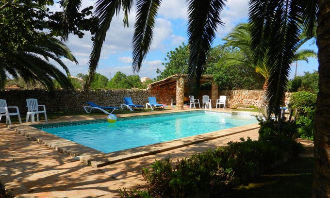 Santanyi Villa | Beautiful Old Farmhouse With English Country Gardens & Pool. 6 bedrooms 6 baths.