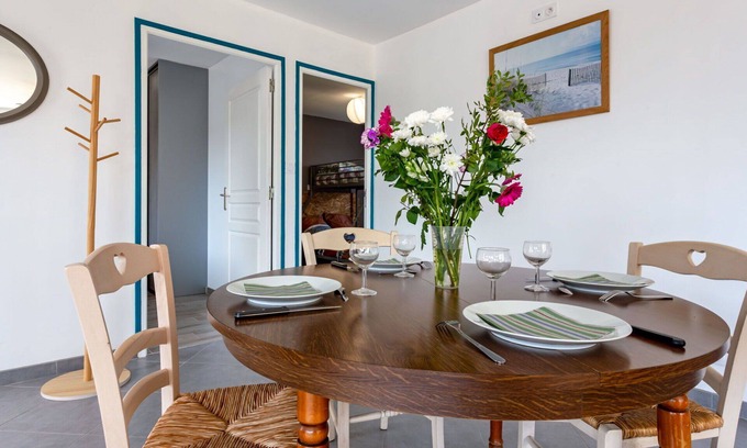 Saint-Germain-sur-Ay House | Beautiful private villa for 4 guests with TV, terrace, pets allowed and parking