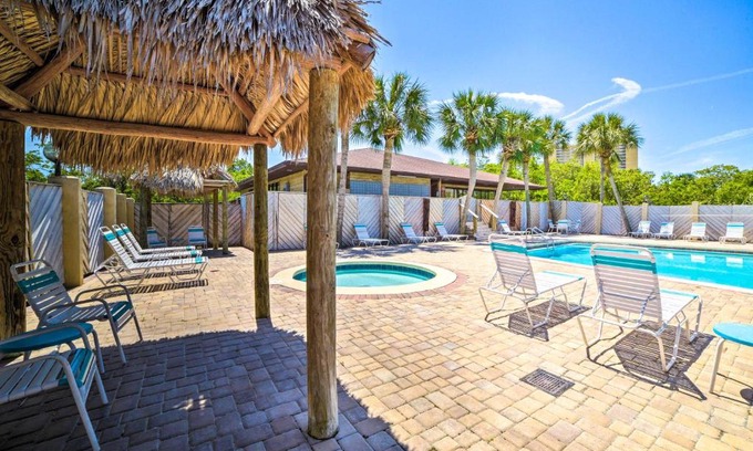 West Panama City Beach House | Beautiful PCB Townhome Balcony and Resort Amenities