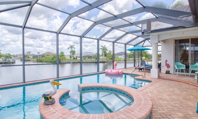Burnt Store Villa | Beautiful Pool Home with Gulf access
