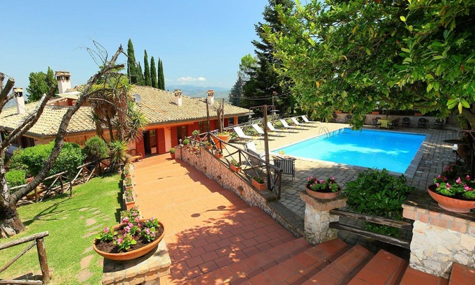 Monte Compatri Villa | Beautiful private villa with A/C, private pool, WIFI, TV, patio, pets allowed and panoramic view
