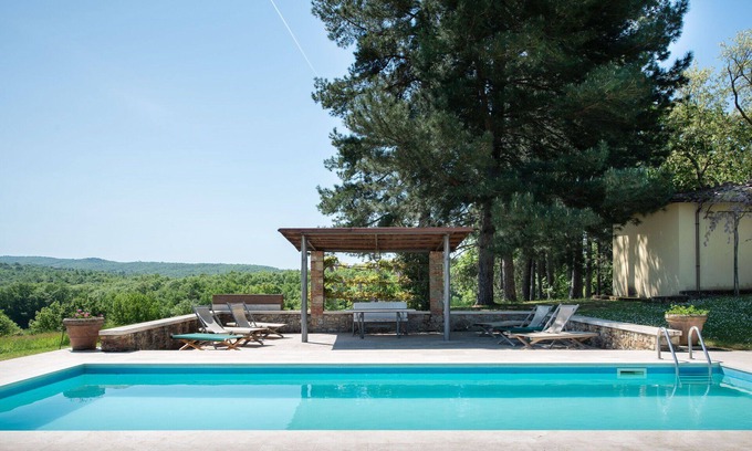 Bucine Villa | Beautiful private villa for 22 guests with private pool, A/C, WIFI, TV, patio and panoramic view