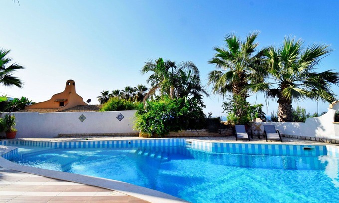 Valderice Villa | Beautiful private villa with hot tub, WIFI, A/C, private pool, TV, terrace and panoramic view