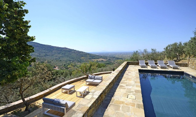 San Pietro a Cegliolo Villa | Beautiful private villa with private pool, WIFI, A/C, TV, patio, panoramic view and parking