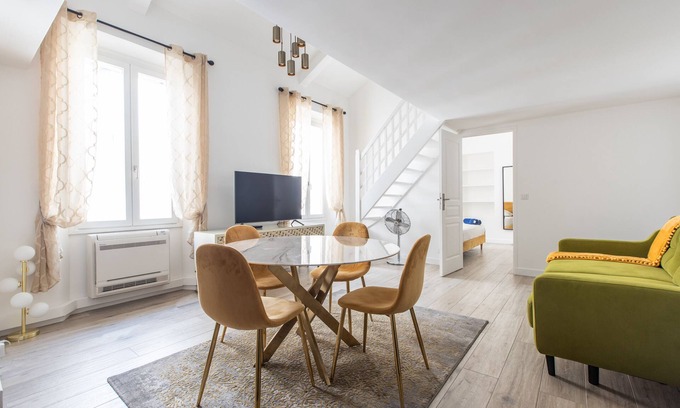 Cannes City Centre Apartment | Beautiful Renovated Duplex Min. from Beach/Palais
