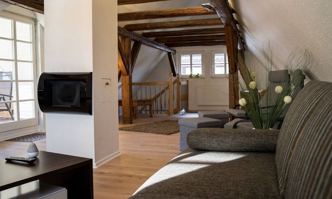 Goslar Apartment | Beautiful timbered apartment with parking garage and roof terrace
