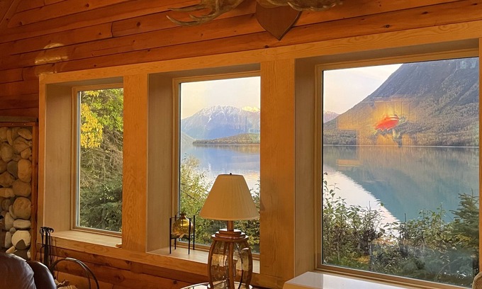 Cooper Landing Cabin | Beautiful View from our Lakefront Log Cabin