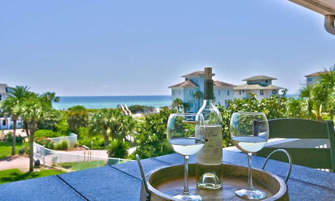 Santa Rosa Beach House | Beautiful Views! Pool, Hot Tub! Private Access to Beach, Walk to Restaurants!