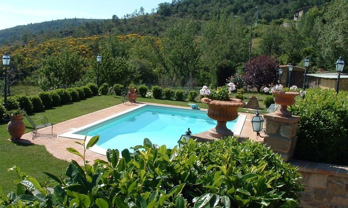 Cortona Villa | Beautiful villa for 6 guests with WIFI, pool, TV, panoramic view and parking