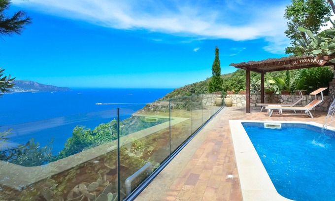 Termini Villa | Beautiful VILLA BACCO with stunning sea view, pool, garden and terrace