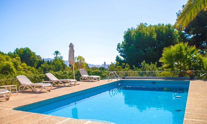 Benidorm Villa | Beautiful villa with pool, barbeque, large garden, and fantastic sea views.