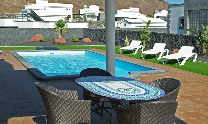 Playa Blanca Villa | Beautiful villa with private pool, see views, gamesroom with pool table and BBQ