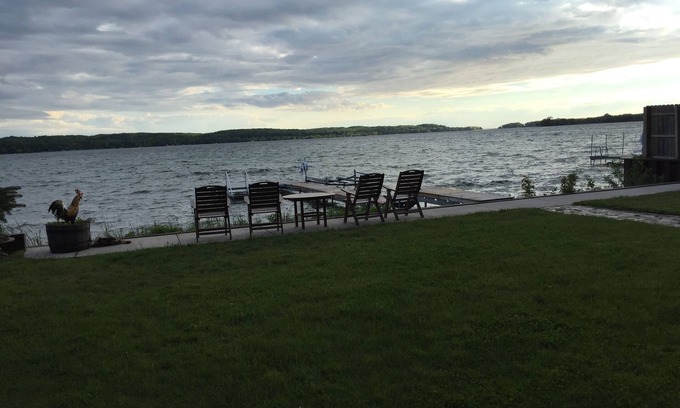 Onekama Cottage | Beautiful Waterfront Family-Friendly Rustic Cottage on Portage Lake-Onekama, MI.