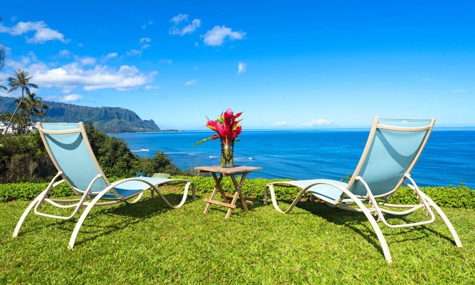 Princeville Condo | Beautifully upgraded & air conditioned Pali Ke Kua 102 - Bali Hai ocean views
