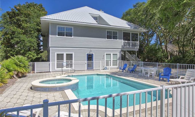 Gulf Trace House | Beauty At The Beach - Gulf View, Heated Private Pool, Heated Community Pool!