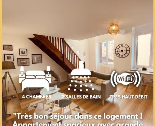 Saint-Roch - Badouillere - Chavanelle Apartment | Bel Appart' 4 chambres duplex Durafour
