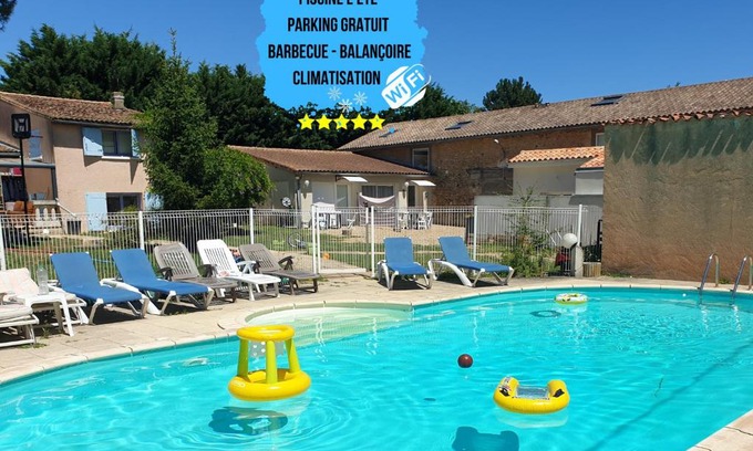 Vouneuil-sous-Biard Apartment | Bel Appartement T2 Climatisé avec piscine Poitiers-Futuroscope-CREPS de Poitiers