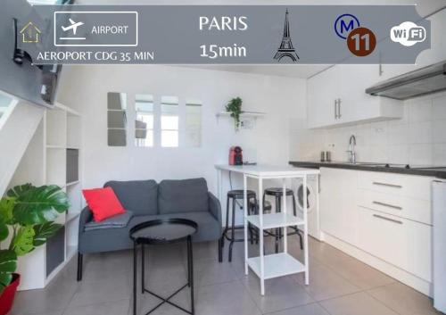 Romainville Apartment | Benfleet 4 Cosy studio Proche Paris