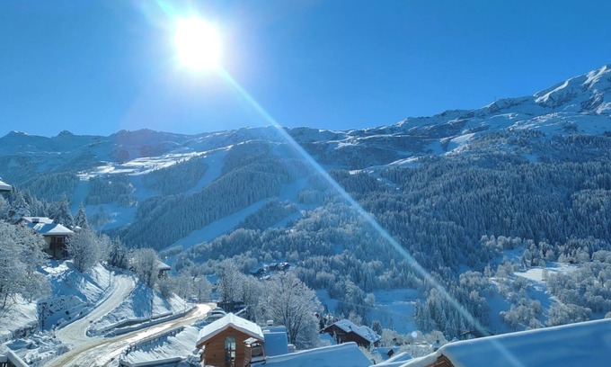 Meribel Apartment | Bergerie - 2 mn piste - 5 rooms cosy - large south-facing terrace
