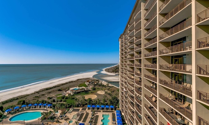 Windy Hill Condo | Best Couple's Getaway! 14th Floor Oceanfront Condo with King Size Bed at North Beach Resort & Villas