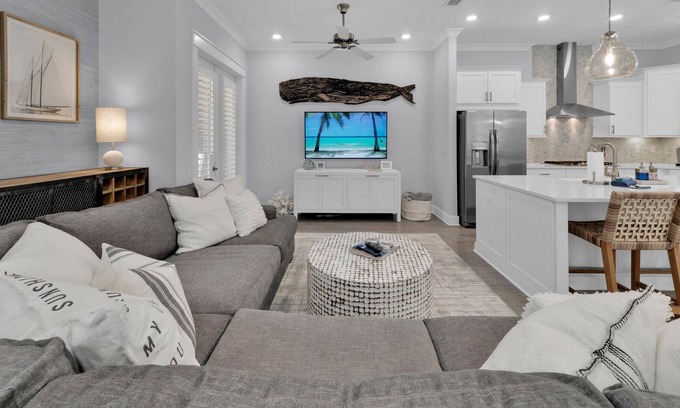 West Panama City Beach House | Best Prominence Location, Professionally Decorated, Golf Cart Included