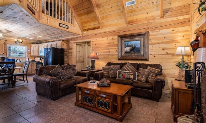 Branson Cedars Cabin | Best Views in the Area! Hot Tub, Grill, Pet Friendly, Near Big Cedar, Loft, & Games!