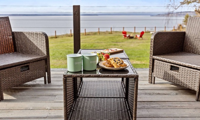 Clinton House | Best views of the water and mountains at our waterfront retreat! Grill+Firepit!