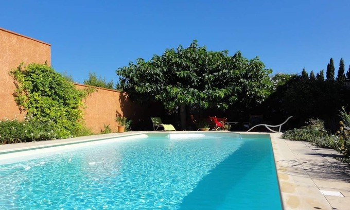 Saint-Michel-de-Llotes House | BETWEEN SEA AND MOUNTAINS PRETTY TRADITIONAL GITE 6 PERS GARDEN LARGE PRIVATE SWIMMING POOL TERRAIN ...